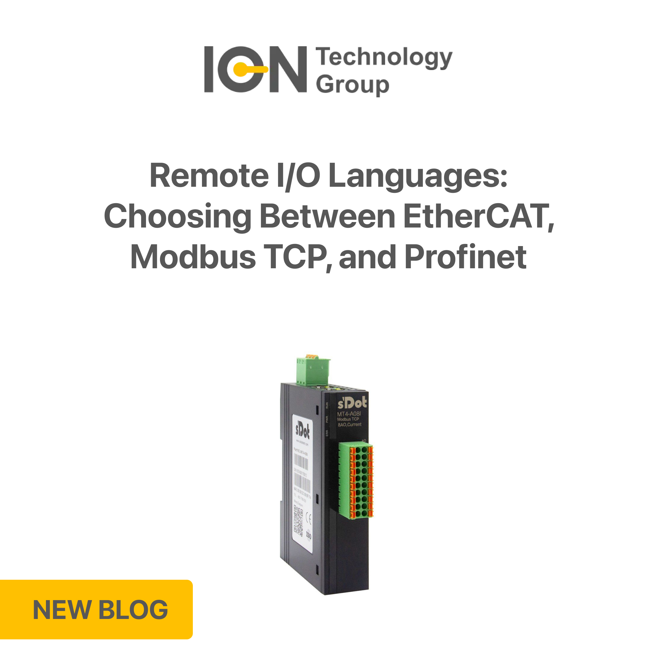 Remote I/O Languages: Choosing Between EtherCAT, Modbus TCP, and Profinet